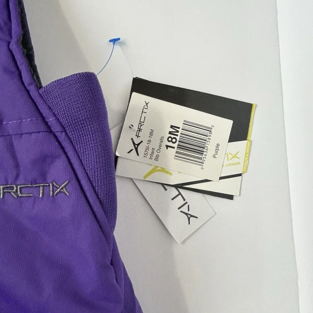 Arctix Snow Bib Pants NWT Overalls Baby Size 18 Months Purple